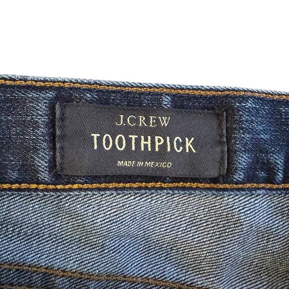J. Crew Toothpick Jeans Women's Size 27 Blue Ankle skinny Mid rise 1133 - Picture 4 of 11